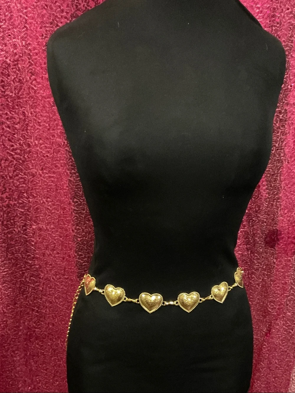 Gold Heart Link Chain Belt - Women Accessories